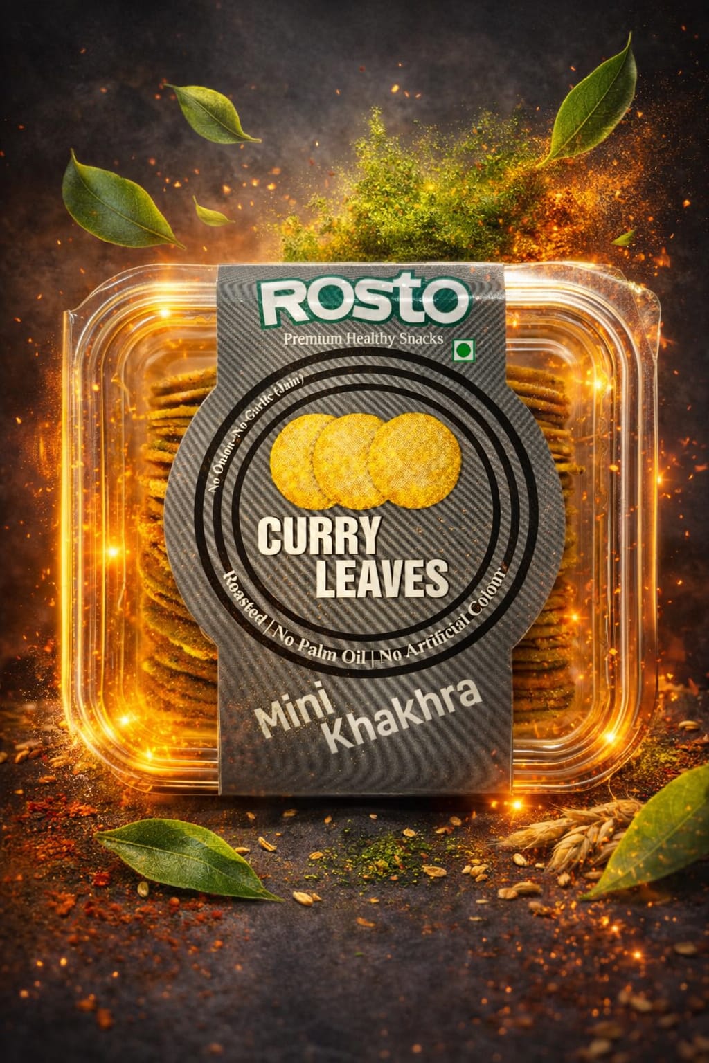 Curry Leaves Mini Khakhra