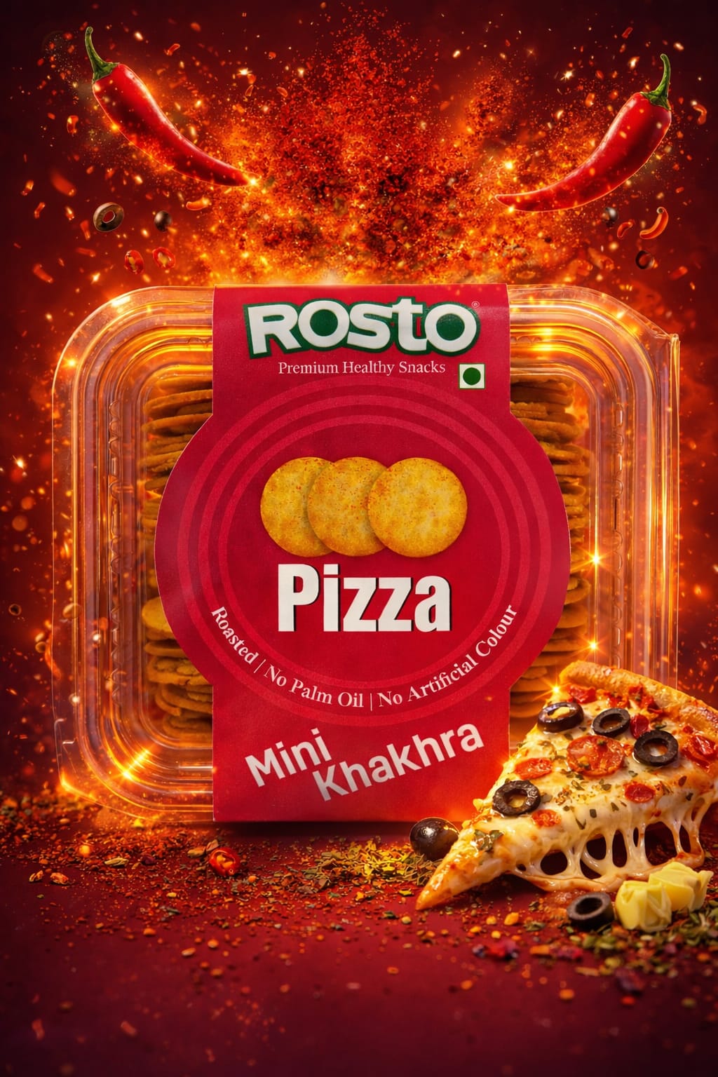 Pizza Flavoured Mini Khakhra