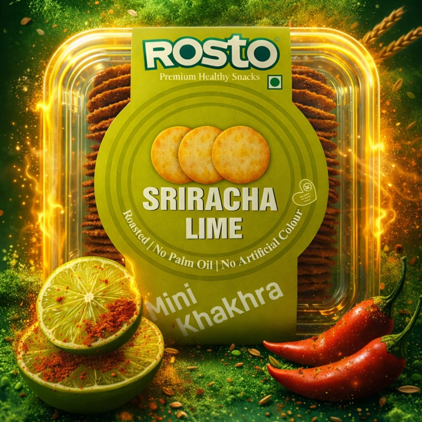Sriracha Lime Mini Khakhra